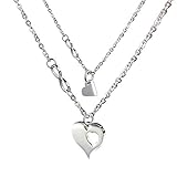 O.RIYA Mother's Day Gifts From Daughter Necklaces , Heart Design (White)