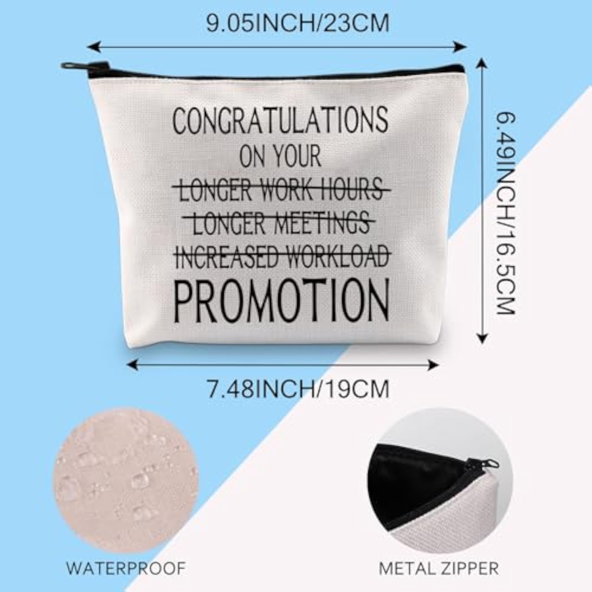 Work Promotion Makeup Bag, Gift for Her
