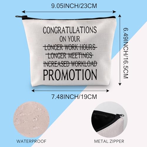Gzrlyf Work Promotion Makeup Bag Congratulations on Work Promotion Gift for Her Funny Work Promotion Job Promotion Gifts Zipper Pouch (CONGRATULA)3
