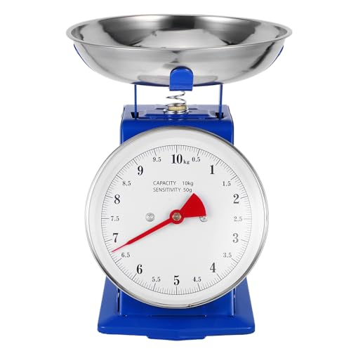 Báscula de alimentos retro con dial grande para preparar comidas en casa