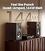 Edifier R2750DB MKII Powered Bookshelf Speakers, 144W 3-Way Active Studio Monitor with Sub Out, Hi-Res Audio, Bluetooth 6.0 with LDAC, HDMI/Optical/Coaxial for Turntable, PC, Home Audio - Walnut