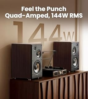Edifier R2750DB MKII Powered Bookshelf Speakers, 144W 3-Way Active Studio Monitor with Sub Out, Hi-Res Audio, Bluetooth 6.0 with LDAC, HDMI/Optical/Coaxial for Turntable, PC, Home Audio - Walnut