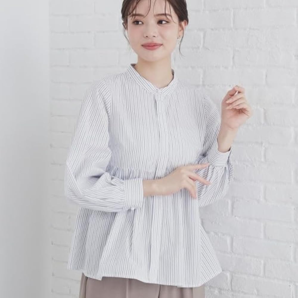 ペプラムブラウス ikka ブラウス シャツ サッカーペプラムブラウス レディース