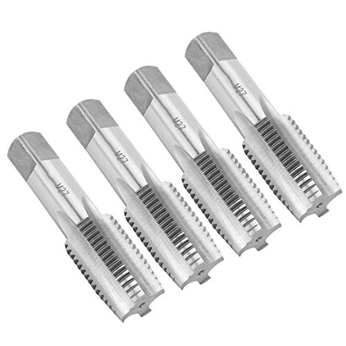 Haofy Jeu de Tarauds à Main à Cannelure Droite Haute dureté, Taraudage Métrique pour le Perçage, 4 Pièces pour Fer, Acier, Cuivre, Aluminium, Utilisation Manuelle en Acier Inoxydable