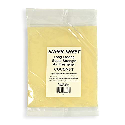 Image of Super Sheet Large (8 inchx7 inch) Under Seat Car Air Freshener, 3-PACK (Coconut)