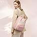 LOVEVOOK Small Backpack Purse for Women, Mini Backpack, Light Weight Cute Fashion Backpack for Work Daily Travel, Pink-Beige