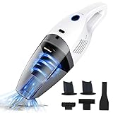 Excelvan 9000 PA High Power Handheld-Vacuum-Cordless - Strong Suction, Lightweight 18V Rechargeable Hand Vac with LED Light, Wet and Dry Hand Vacuum Cleaner with for ALL Debris, Home & Car