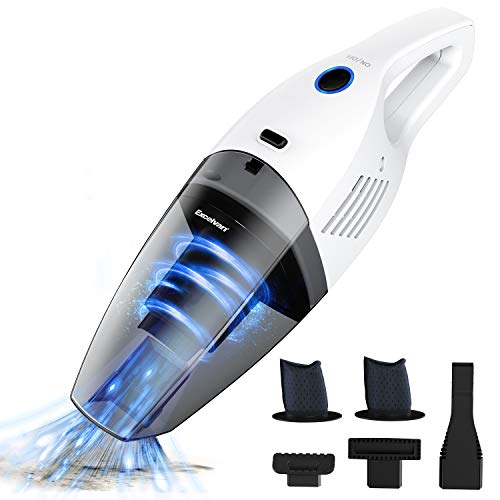 Excelvan Handheld Vacuum 9KPA Cordless Portable Vacuum Cleaner, Rechargeable 18V Li-ion Powerful Cyclone Suction Vacuum Wet Dry for Home Pet Hair Car Cleaning (2019 Upgraded)