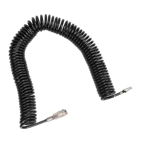 Manguera de aire de 12 m enrollada para compresor con restrictor de curvas YDuupxe 3