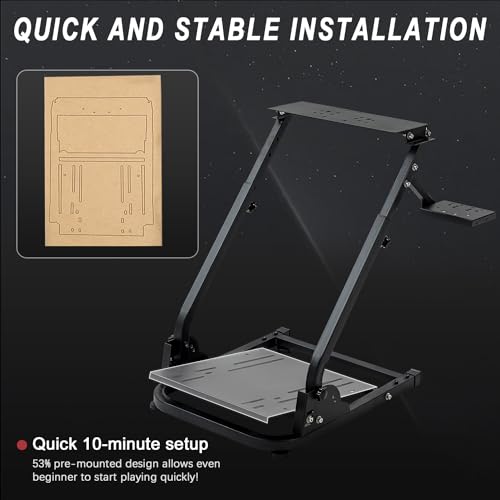 Marada Racing Wheel Stand Adjustable Fit for Logitech G29 G920 G923 Thrustmaster T128X T300 RS GT PX