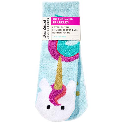 Bath & Body Works Shea Infused Lounge Socks Sparkles The Unicorn