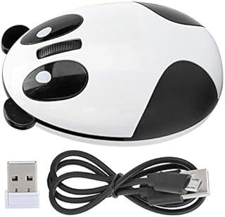 Wireless Cute Panda Computer Mouse Ergonomic Rechargeable Optical Mouse for Win/Mac/Linux/Andriod/IOS