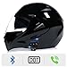 FRBRK Motorcycle Bluetooth Modular Helmet, DOT Approved Dual Visor Full Face Flip up Bluetooth Integrated Motorcycle Helmets for Adults Men Women
