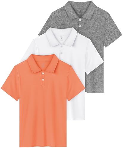 Resinta 3 Pack Boys Dry-Fit Active Athletic Performance Polo Short ...