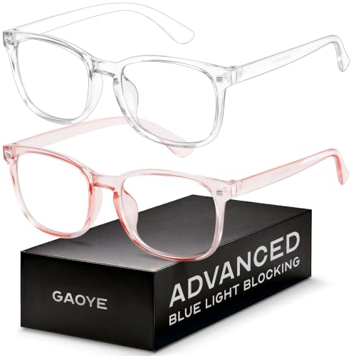Image of Gaoye Eyewear Frames for Men - Blue Light Blocking Square Glasses, Anti UV Ray Computer Gaming, Blue Blockers for Women