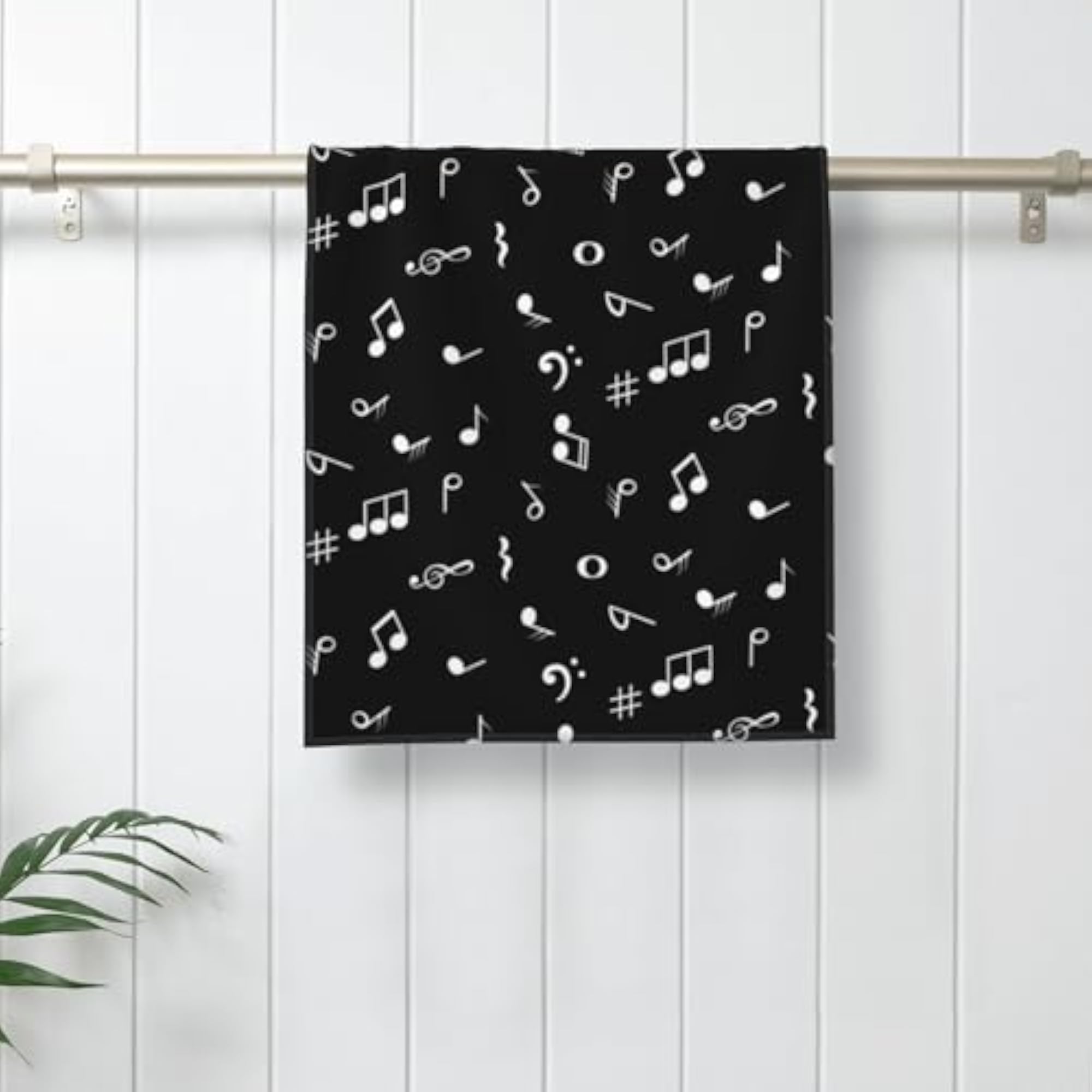 Music Note Bathroom Decor Hand Towel Set of 2