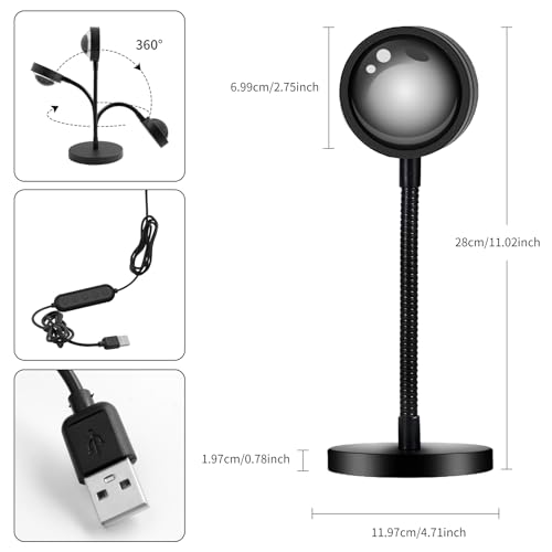 Neroupe Sunset Lamp Projector with App & Remote Control — view 7