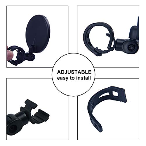 Outteey Bike Mirror, 2Pcs Bicycle Cycling Rear View Mirrors, Safe Rearview Mirror, Adjustable Handlebar Mounted Plastic Convex Mirror For Road Bikes Mountain Bikes #TOP3