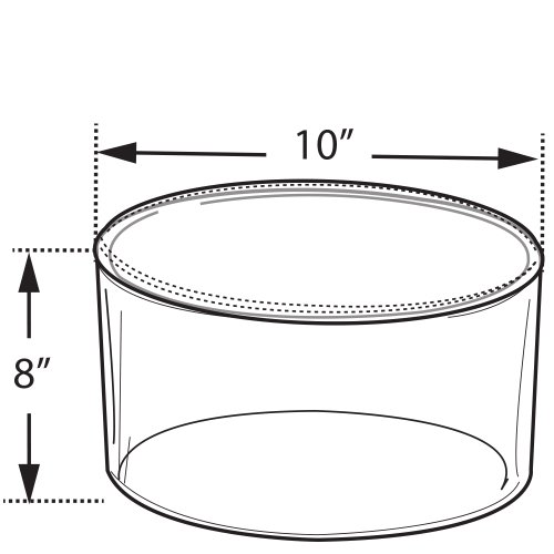 Image of Azar Displays 556908 10-Inch W by 8-Inch H Clear Acrylic Cylinder