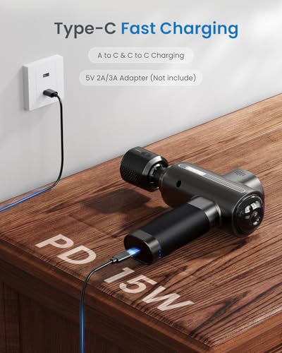 renpho massage gun deep tissue with heat and cold head handheld muscle massager therapy with carry case percussion body masajeador for men women athletes back upgrade active thermacool