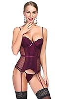 Topmelon Women's Bustier Corset Sexy Girdle Waist Cincher with Garter Belt  (XL, Burgundy) | Amazon price tracker / tracking, Amazon price history  charts, Amazon price watches, Amazon price drop alerts | camelcamelcamel.com