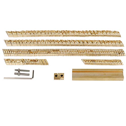 ZONEPACK Copper Brass Stamping Flexible Letters Numbers Alphabets Symbols Characters Molds CNC Engraving Molds for Hot Foil Stamping Machine (184PCS Cursive)