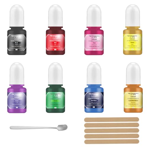 Cheerix Vernice per colata in polvere, 8 pigmenti colorati per polveri di colata di cemento, intonaco, polvere di colata, pigmenti colorati per calcestruzzo, pigmenti colorati per candele fai da te