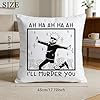 POFULL JJK Gift Manga Merch Anime Lover Gift JJK Anime Inspired Pillowcase I'll Murder You Pillow Cover (AH HA AH Pillowcase) - Image 3
