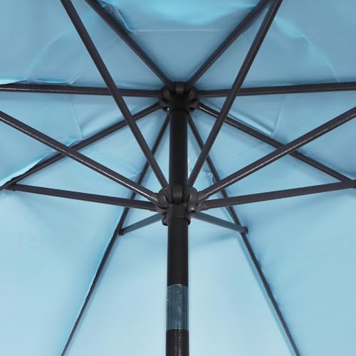 Image of Blissun 9' Outdoor Patio Umbrella, Outdoor Table Umbrella, Yard Umbrella, Market Umbrella with 8 Sturdy Ribs, Push Button Tilt and Crank