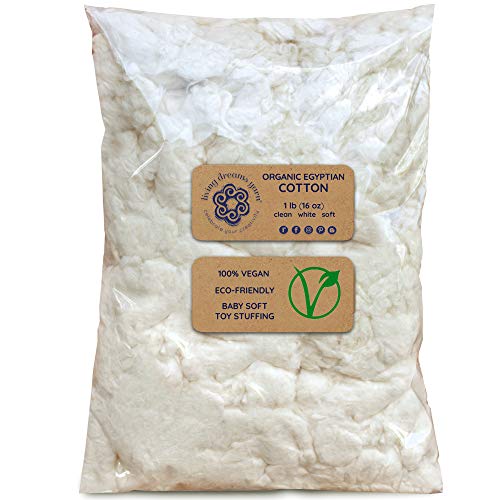 EGYPTIAN COTTON FILLER for Stuffing and Blending - 1 LB Bag, Natural White - Thumbnail 2
