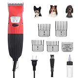 DUCKBOY 35W Pet Hair Clipper & Grooming Kit for Dogs and Cats – Includes 4 Interchangeable Blades & 3m Power Cable – Professional Trimmer for Small to Large Pets