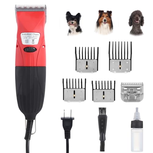 35W Electric Pet Hair Clipper Cutter Trimmer Shaver Grooming Kit for Small Larger Dog Cat with 3 Interchangeable Blades and 3m Power Cable, Dog Clippers for Grooming 35W Electric Pet Hair Clipper Cutter Trimmer Shaver Grooming Kit for Small Larger Dog Cat with 3 Interchangeable Blades and 3m Power Cable, Dog Clippers for Grooming