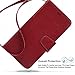 Arae Wallet Case for iPhone XR PU Leather flip case Cover [Stand Feature] with Wrist Strap and [4-Slots] ID&Credit Cards Pocket for iPhone XR 6.1 inch (Wine red)