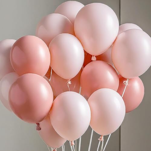 Image of Regular Balloon Combo For Decoration with Glue Dots & Balloon Arch Strip - Party Decor Set For Easy Party Setup (PINK RED, 100)