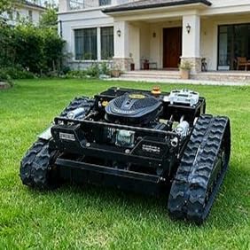 All Terrain Crawler Mower, Remote Control Brush Cutter, Ditch Bank Mower - Articulating Cutting Deck for Following Ground Contours on Uneven Terrain