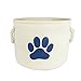 Bone Dry Collapsible Bin, Medium Round, Off-White