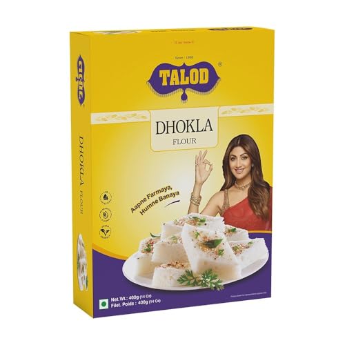 Image of Talod Instant Dhokla Mix Flour | Ready-to-Make Soft & Spongy Gujarati Dhokla | 100% Natural, No Added Preservatives | Easy Mix & Quick Cook | Vegetarian Traditional Breakfast & Snack Premix (Pack of 3 X 400 g)