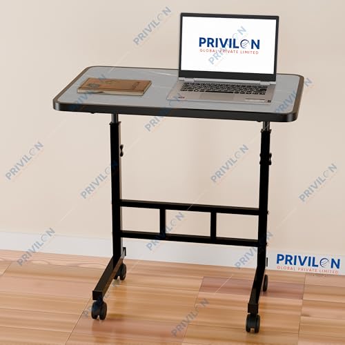 Image of Multi-Purpose Laptop Table, Study Table| Heavy Duty Bed Table| Adjustable for Height, Portable for Office, Work Form Home | DIY Table, Easy to Asembl (ADJ M Dark)