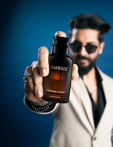 Image of Fragrance & Beyond Ombree Eau de Parfum for Men - Imported French Perfume with Amber, Rose & Leathery Notes (ombree & love story)