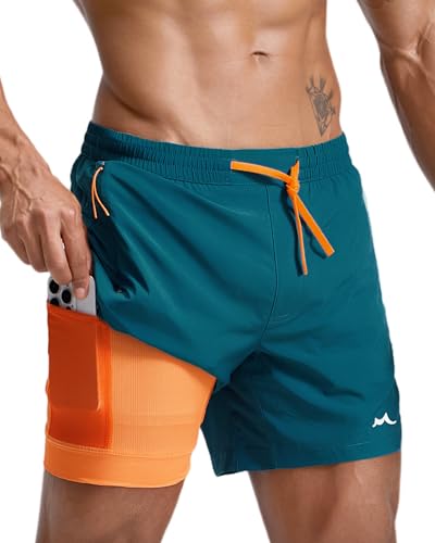maamgic Men's Athletic Running Shorts with Liner Ultra Lightweight Workout Shorts 5"/ 7"2