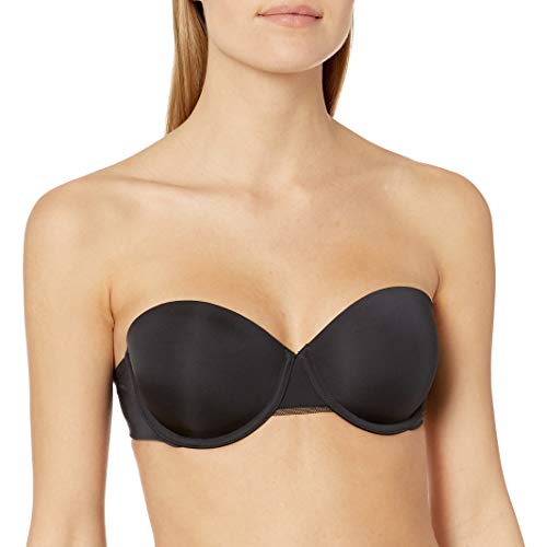 DKNY Women's Litewear Spacer Cup Strapless Bra, Black, 32C DKNY Women's Litewear Spacer Cup Strapless Bra, Black, 32C