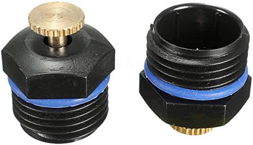 JTW- 1/2" Automation Garden Gas Sprinkler Head Water Misting Spray Nozzle Greenhouse Misting Sprinkler Head Brass for Sprinkling Watering for Irrigation Cooling Black Color 20 PCS