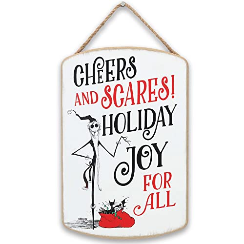 Disney The Nightmare Before Christmas Holiday Joy Hanging Wood Wall Decor