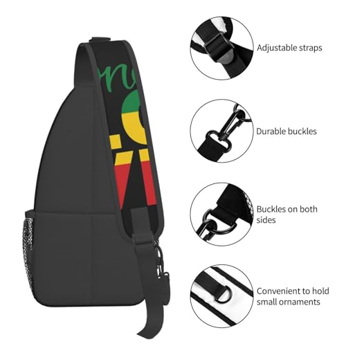 Bolso Crossbody Ajustable Rasta Reggae para Senderismo miniatura 5