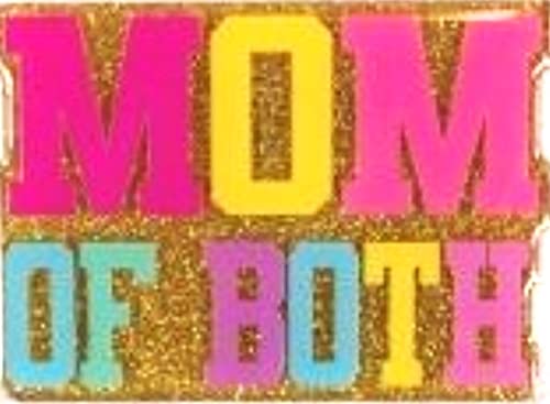 Simply Southern Tote Charm - MOM Of BOTH- Multi Color - Gold Glitter