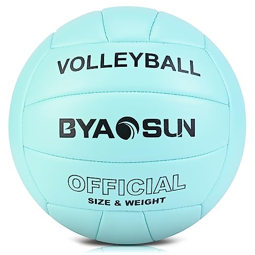 BYAOSUN Volleyball,Beachvolleyball,Weicher Volleyball Ball für Indoor Outdoor Beach,Größe 5 Volleybälle für Anfänger Teenager Erwachsene