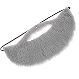 Fake Mustache Grey Fake Beard Costume Elastic Fakes Grey Beard Mexican Pirate Detective Mustache for Disguise Male Makeup Halloween Christmas Fiesta Masquerade Party Cosplay 100 Days of School