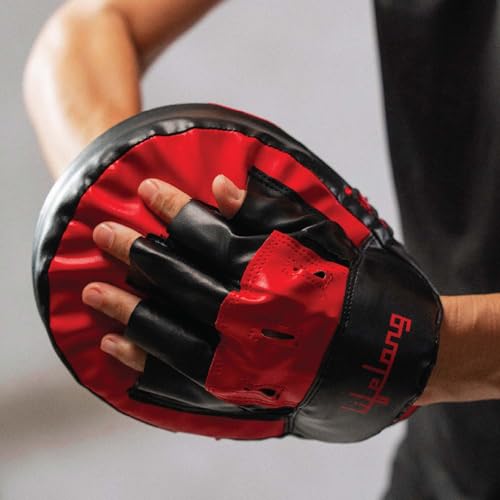 Image of Lifelong Kick Pads for MMA | Muay Thai Pads | Boxing Kick Pads | Curved Focus for Kickboxing | Thick Thigh Kickpads for Training | Maya Leather Strike Shield | Martial Arts Target Pads