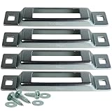 4 E-Track Singles: Galvanized Steel ETrack Mini Slots, TieDown Anchors for Spring Fitting Ratchet, Cam EStraps & Accessories | Tie Down Motorcycles, Cargo, Bikes, Boats on Docks, Trailers, Trucks