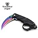 Snake Eye Tactical Everyday Carry Assist Style Folding Pocket Knife EDC (Rainbow)